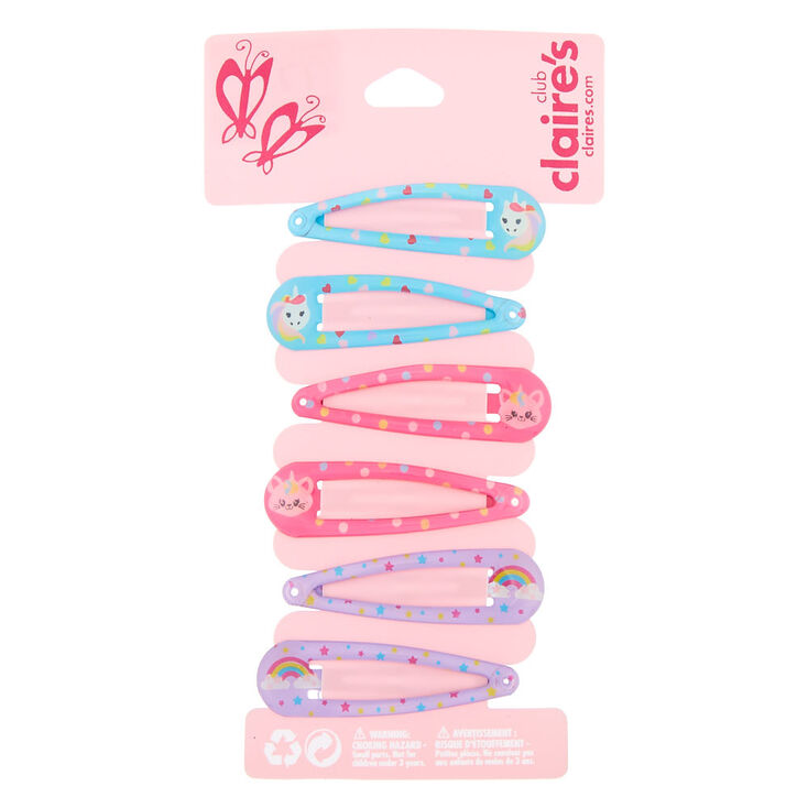 Claire's Lot de 6 barrettes clic clac magiques du Club Claire's