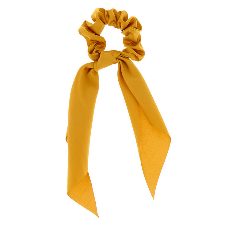 Small Hair Scrunchie Scarf - Mustard,