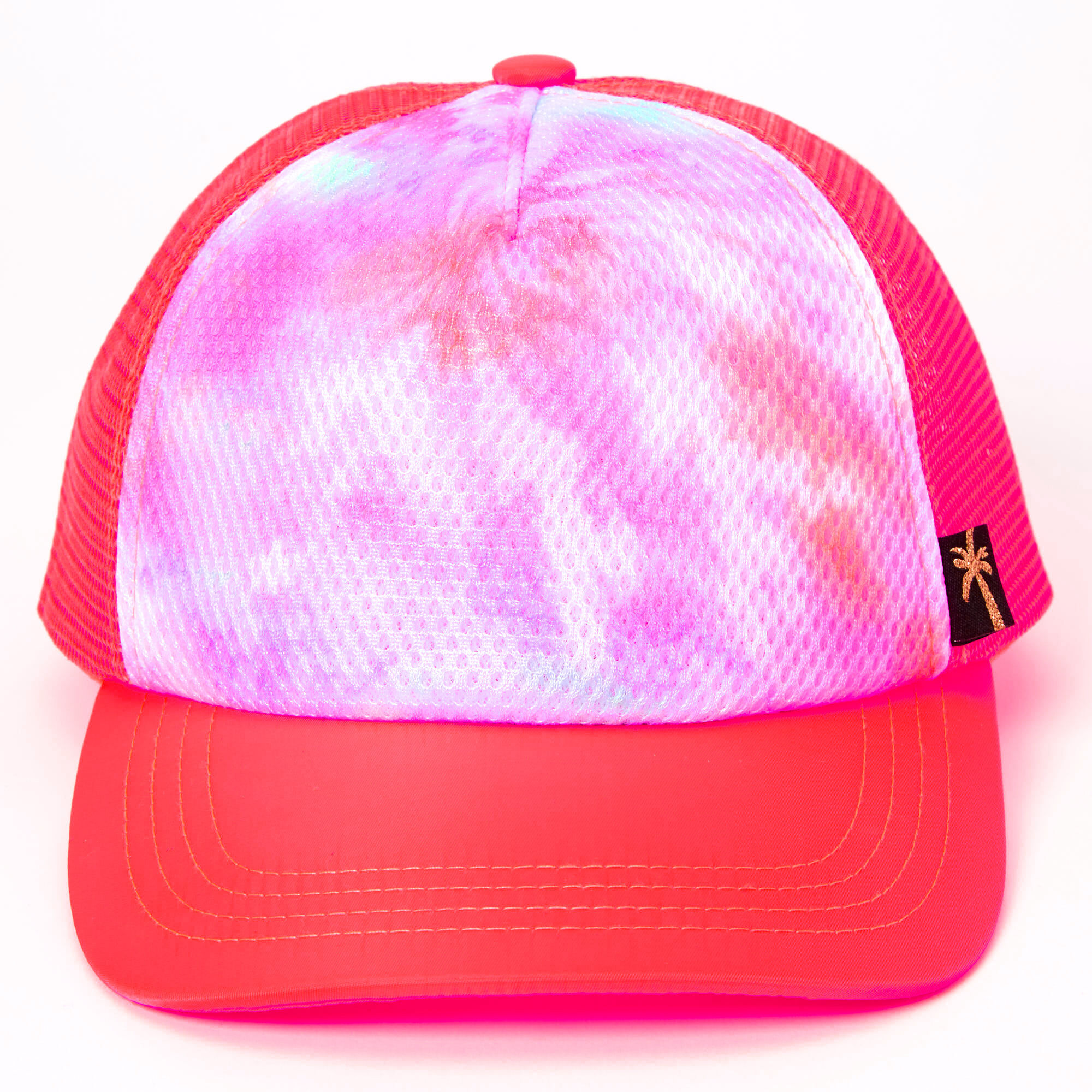 Mesh Tie Dye Trucker Hat - Pink,