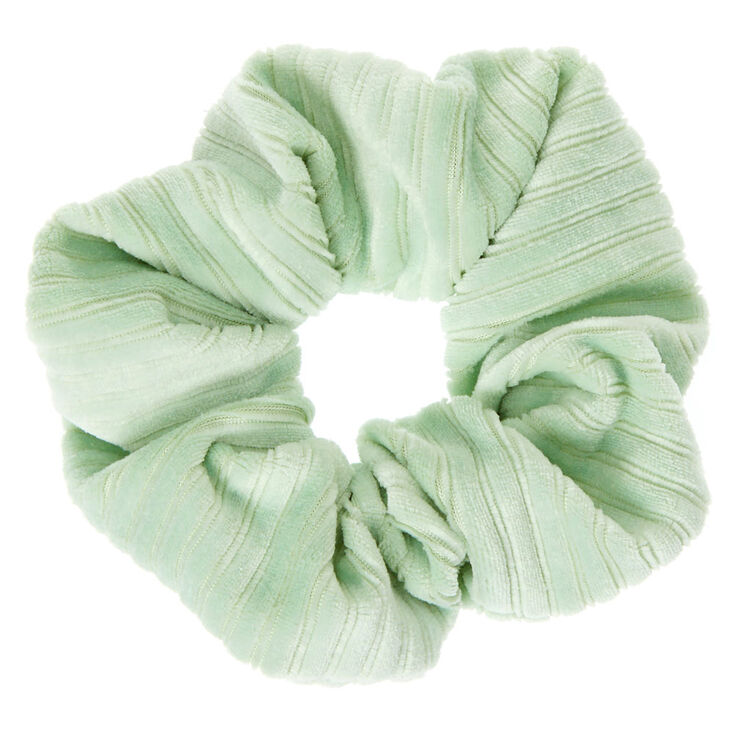 Claire's Chouchou en imitation velours côtelé - Vert menthe