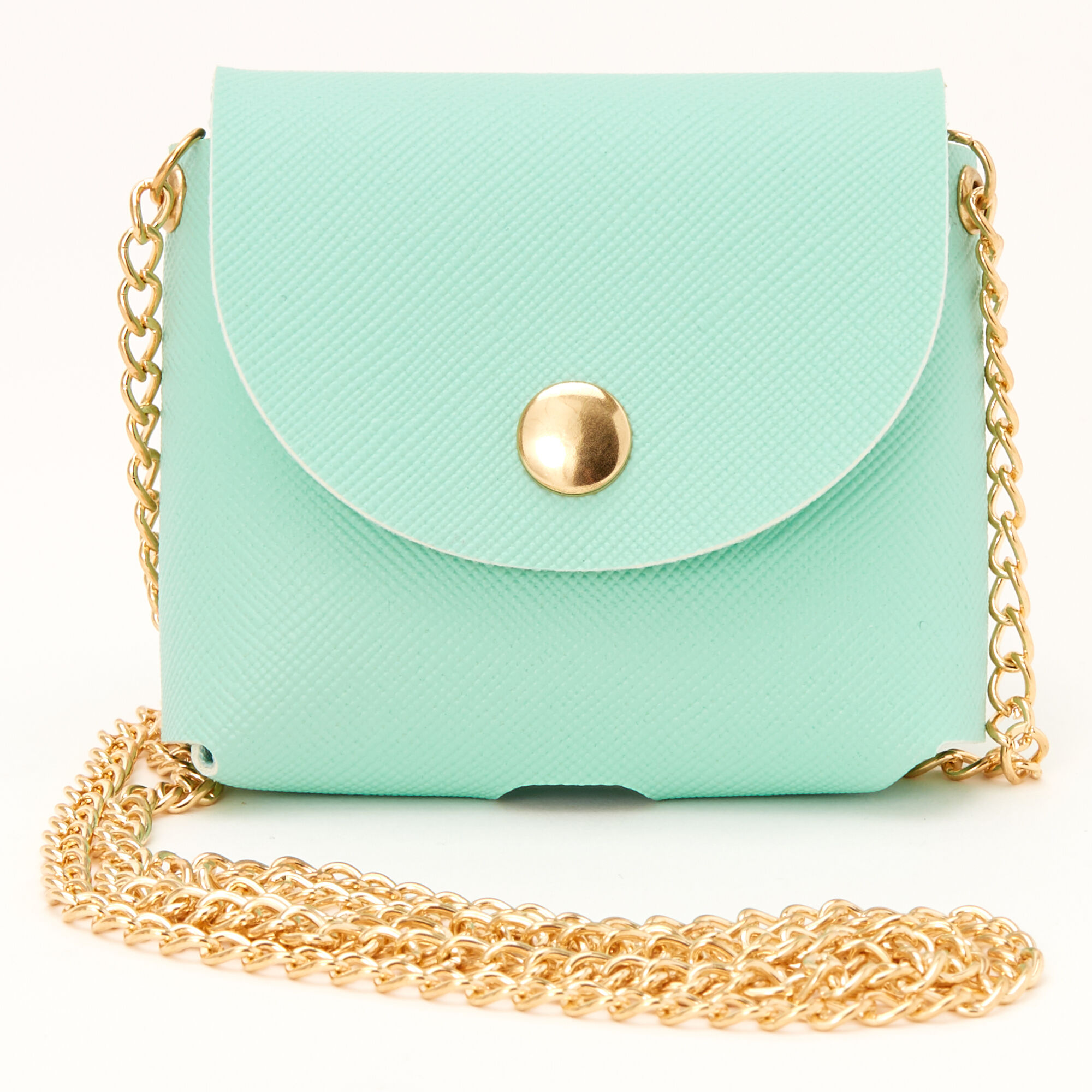 Étui pour écouteurs mini porte-monnaie vert menthe pastel - Compatible avec les AirPods® de Apple,