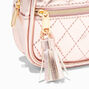 Metallic Rose Gold Cat Ears Mini Backpack Keychain,