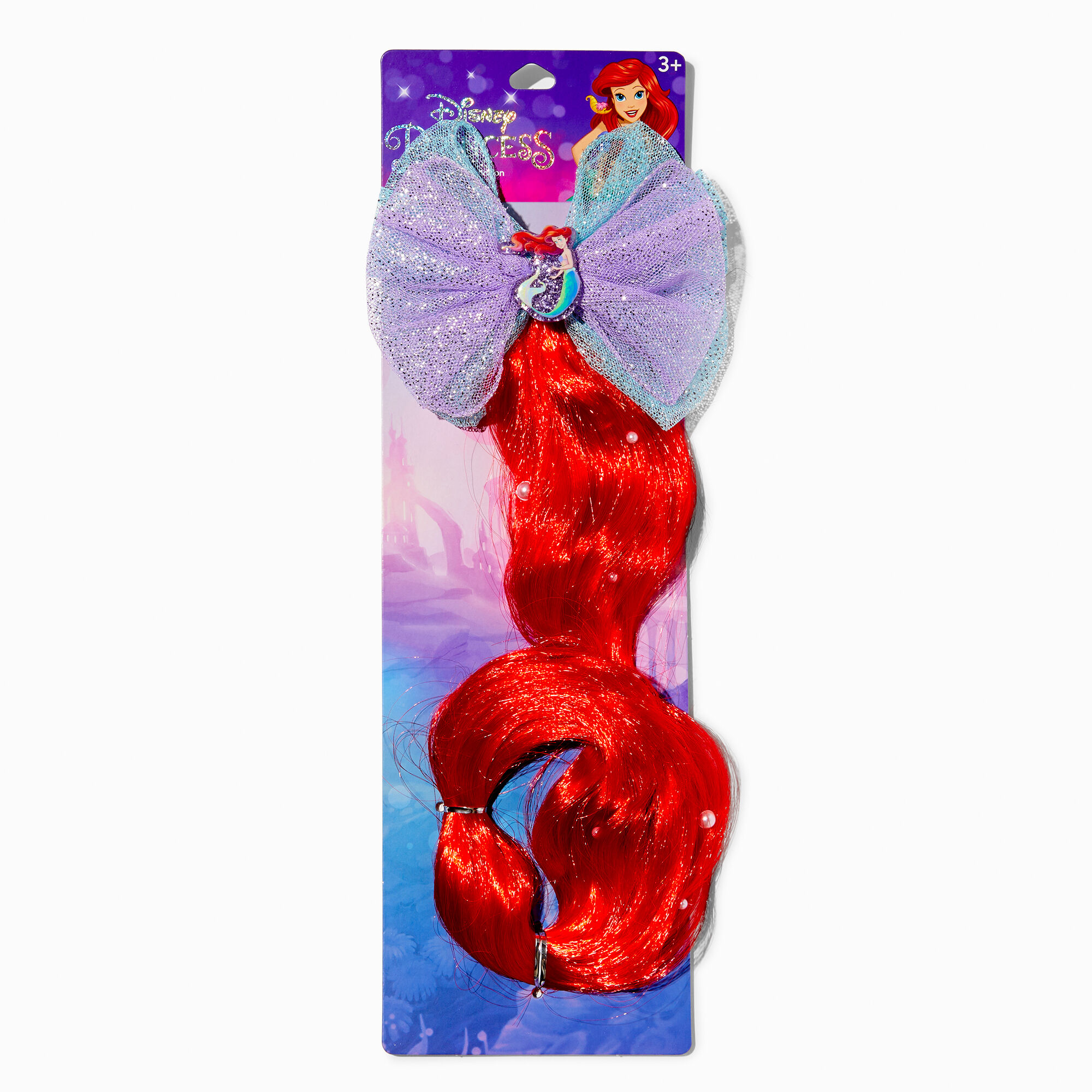 View Claires Disney Princess Ariel Little Mermaid Faux Hair Clip Red information