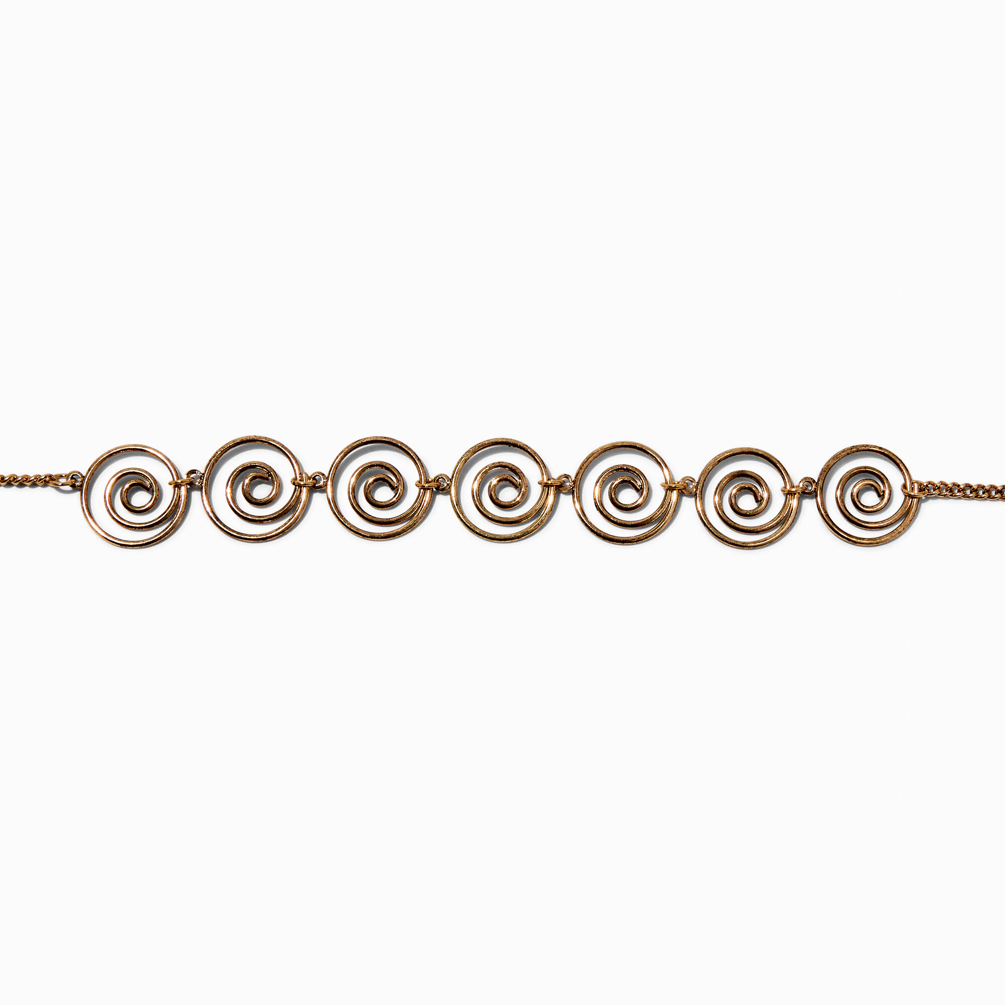 View Claires Tone Swirl Choker Necklace Gold information