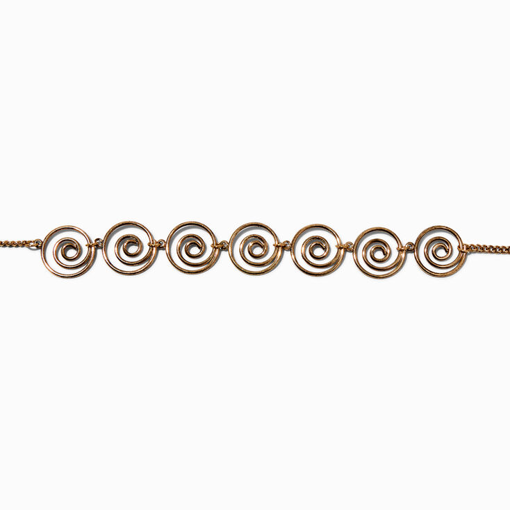 Gold-tone Swirl Choker Necklace