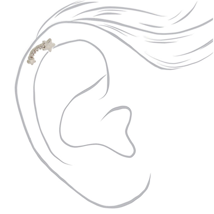 Silver 16G Meteor Shower Cartilage Stud Earring,
