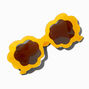 Yellow Curvy Flower Sunglasses,