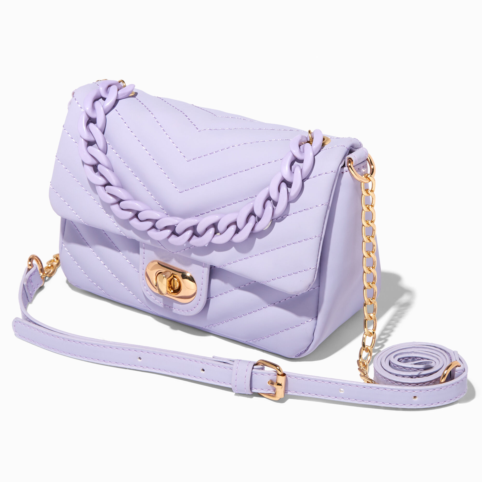 Quilted Faux Leather Crossbody Chain Bag | boohoo