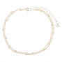 Silver-tone Ball Multi-Strand Chain Anklet,