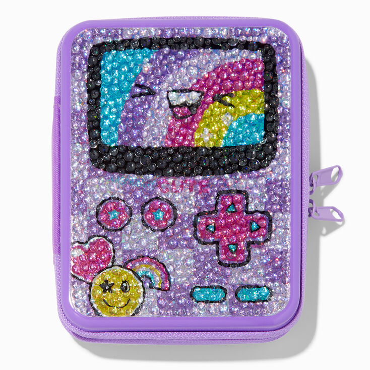 Purple Gamer Bling Makeup Tin,