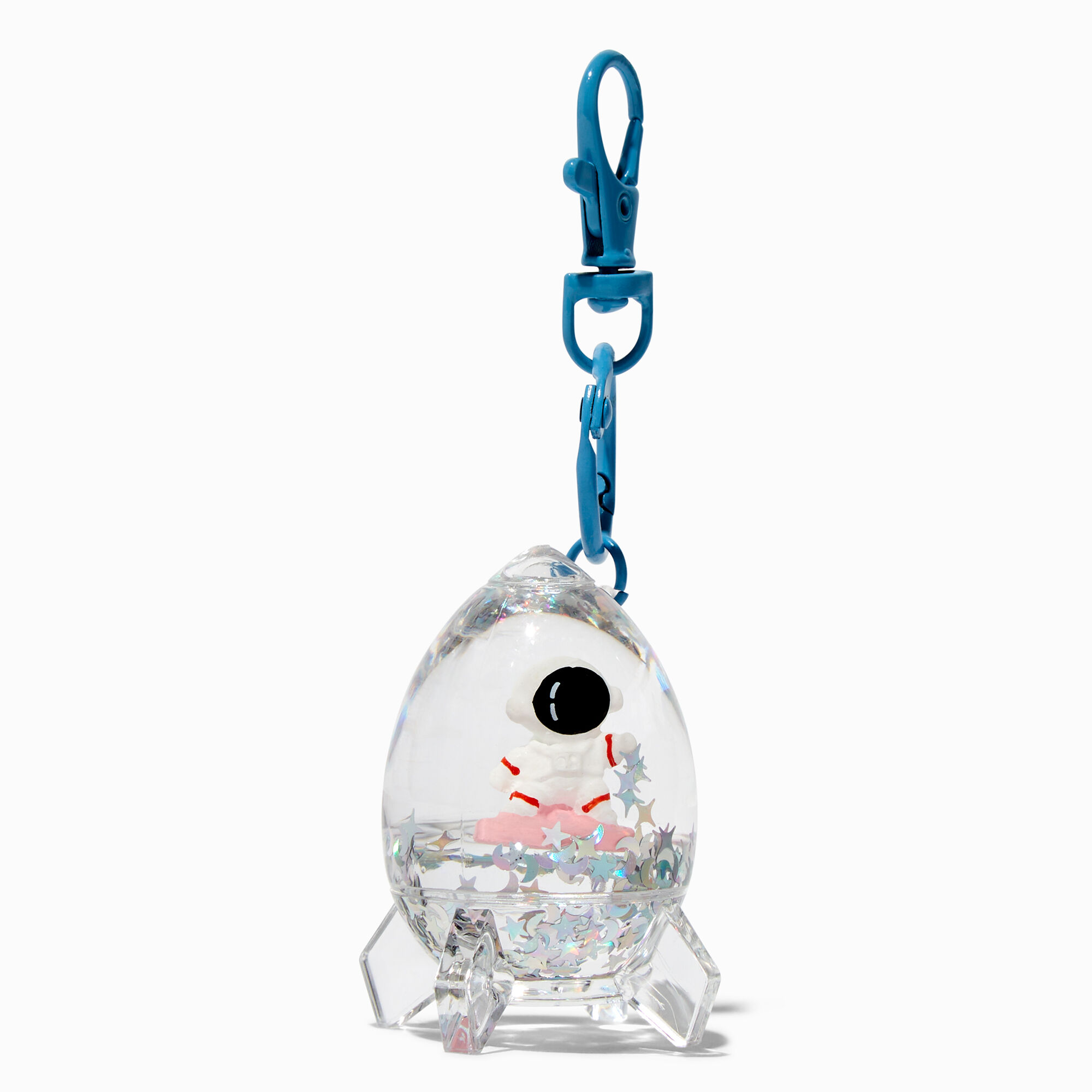View Claires Spaceship WaterFilled Glitter Keyring information