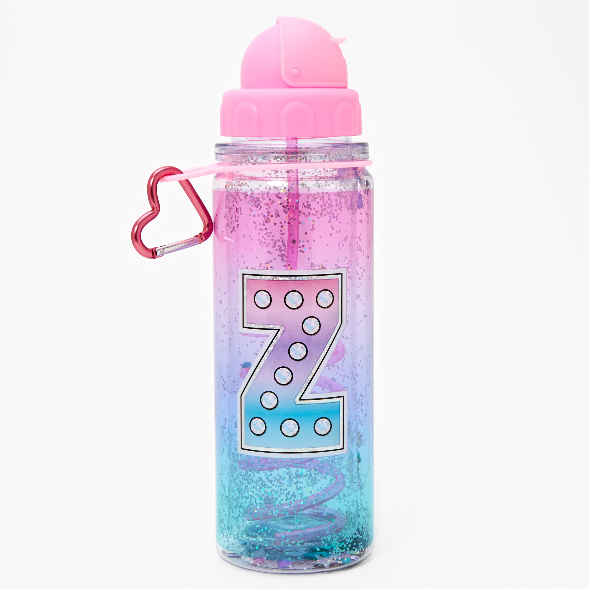 Initial Water Bottle - Pink, Z,