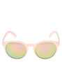 Round Rainbow Mirrored Sunglasses - Blush,