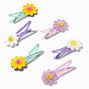 Claire&#39;s Club Glitter Daisy Snap Hair Clips - 6 Pack,