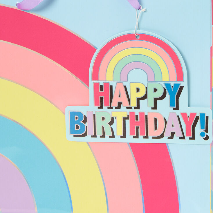 Happy Birthday Rainbow Medium Gift Bag,