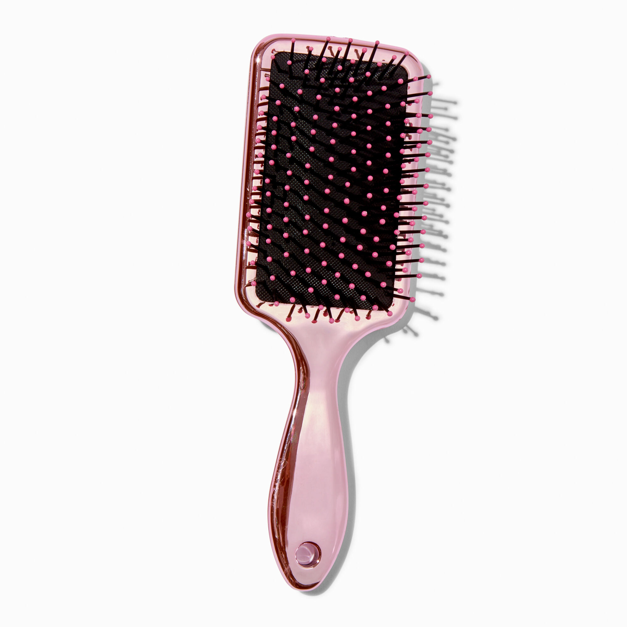 Brosse à cheveux plate glamour rose brillant,