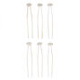 6 Pack Pearl Stone Cluster Hair Pins,