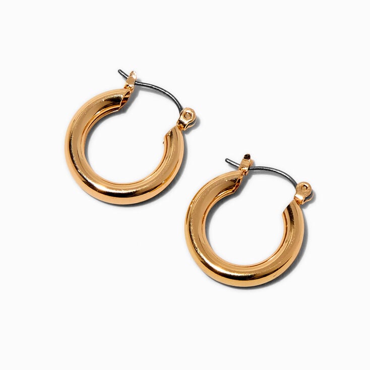 Gold-tone 20mm Tube Hoop Earrings,