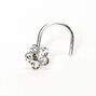 22G Sterling Silver Dainty Daisy Nose Stud,
