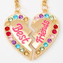 Best Friends Rainbow Gem Heart Keychain - 2 Pack,