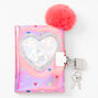 Mini journal intime c&oelig;urs &agrave; paillettes mobiles Claire&#39;s&nbsp;Club - Rose,