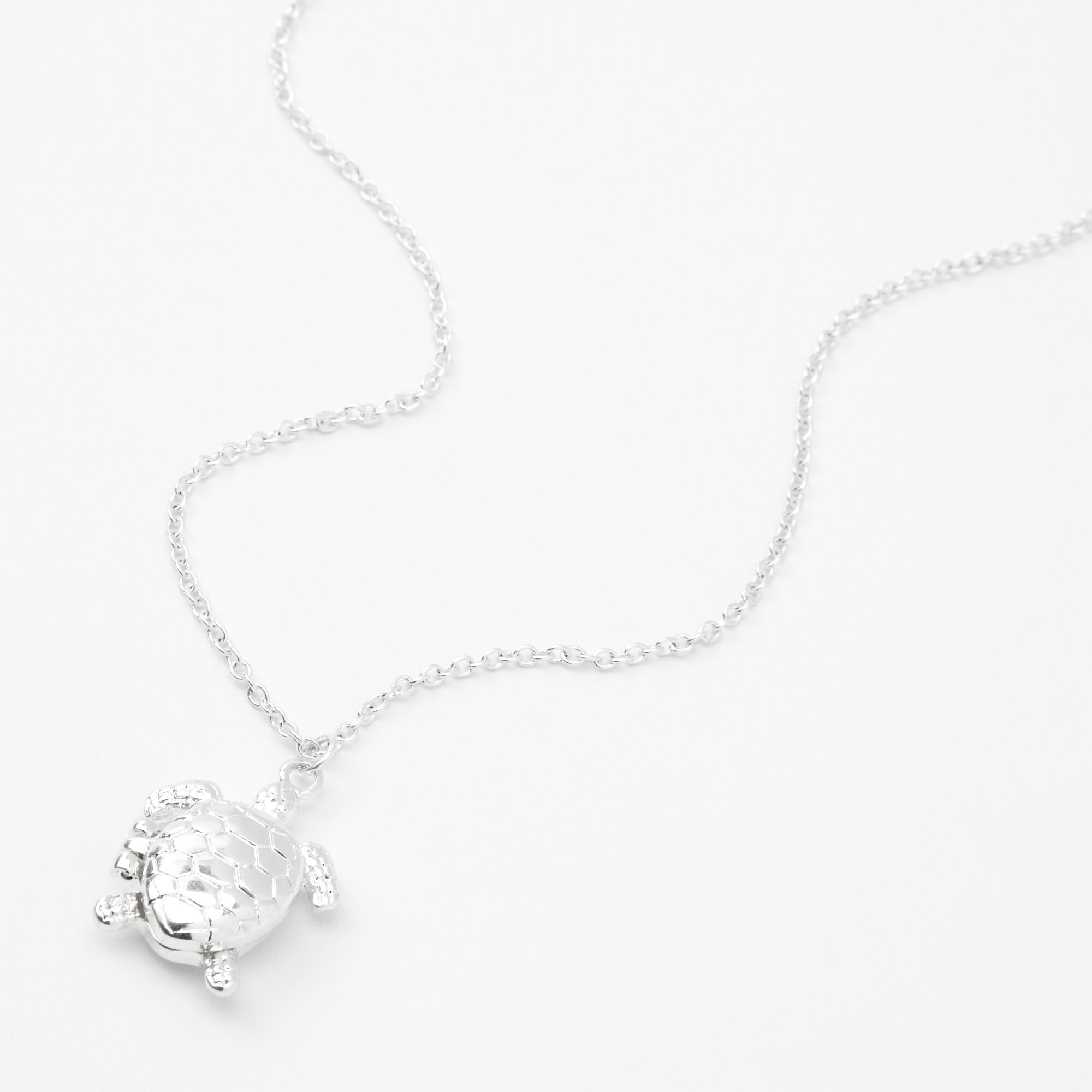 Silver Sea Turtle Pendant Necklace