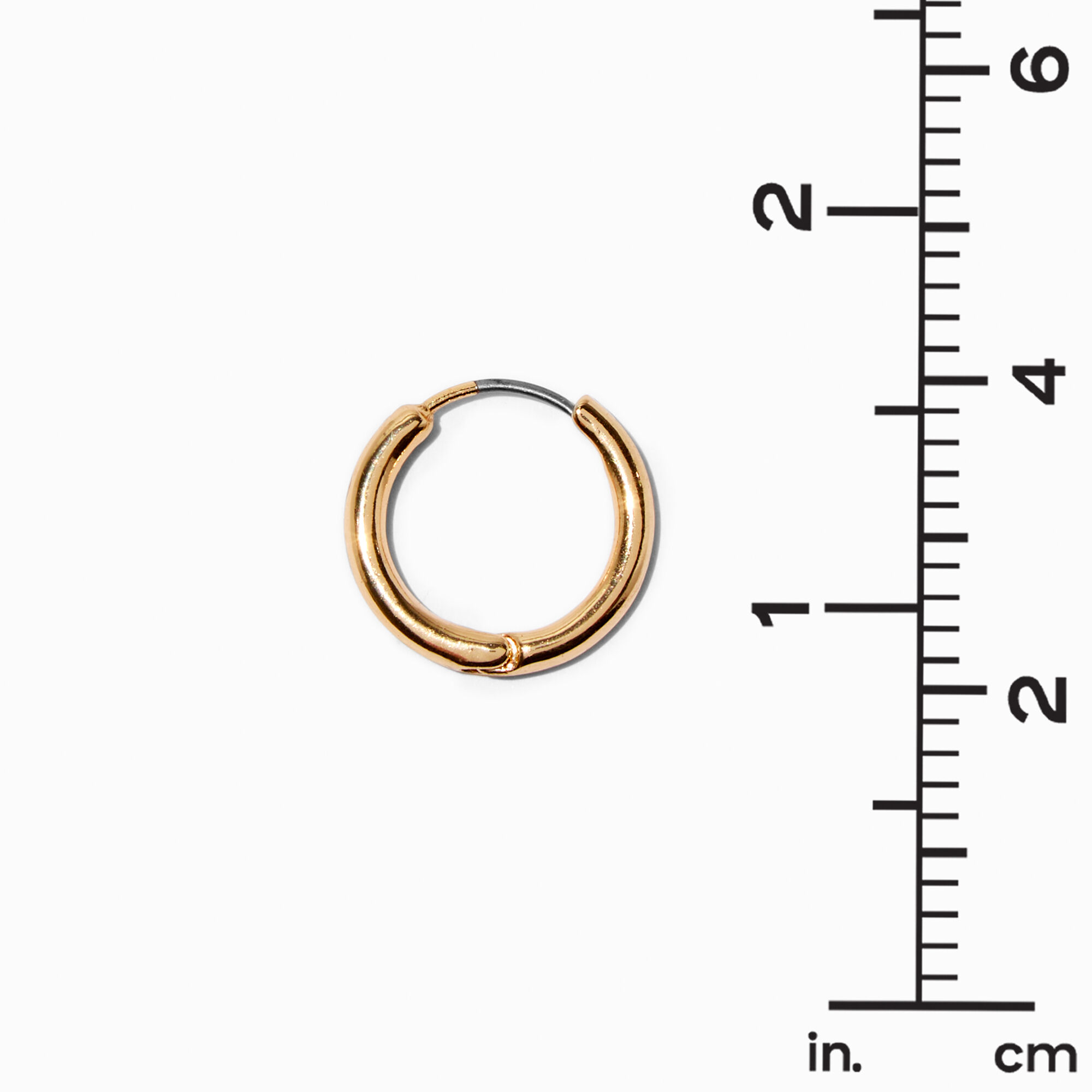 Gold-tone Thick Clicker Earring Stackables Set - 3 Pack