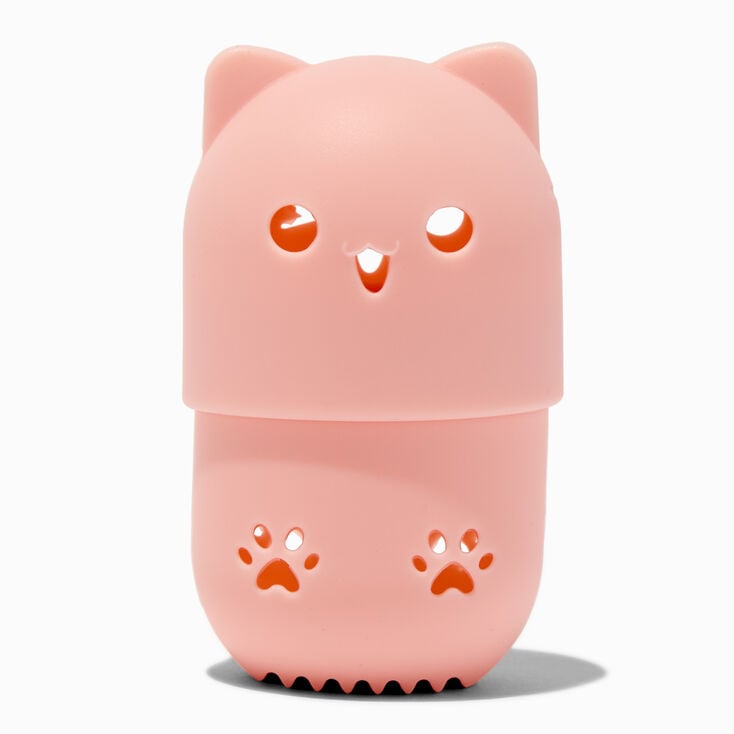 &Eacute;tui en silicone pour &eacute;ponge &agrave; maquillage en forme de chat,
