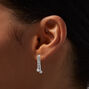 Silver-tone Crystal Mini Drip Choker &amp; Drop Earrings Set - 2 Pack,