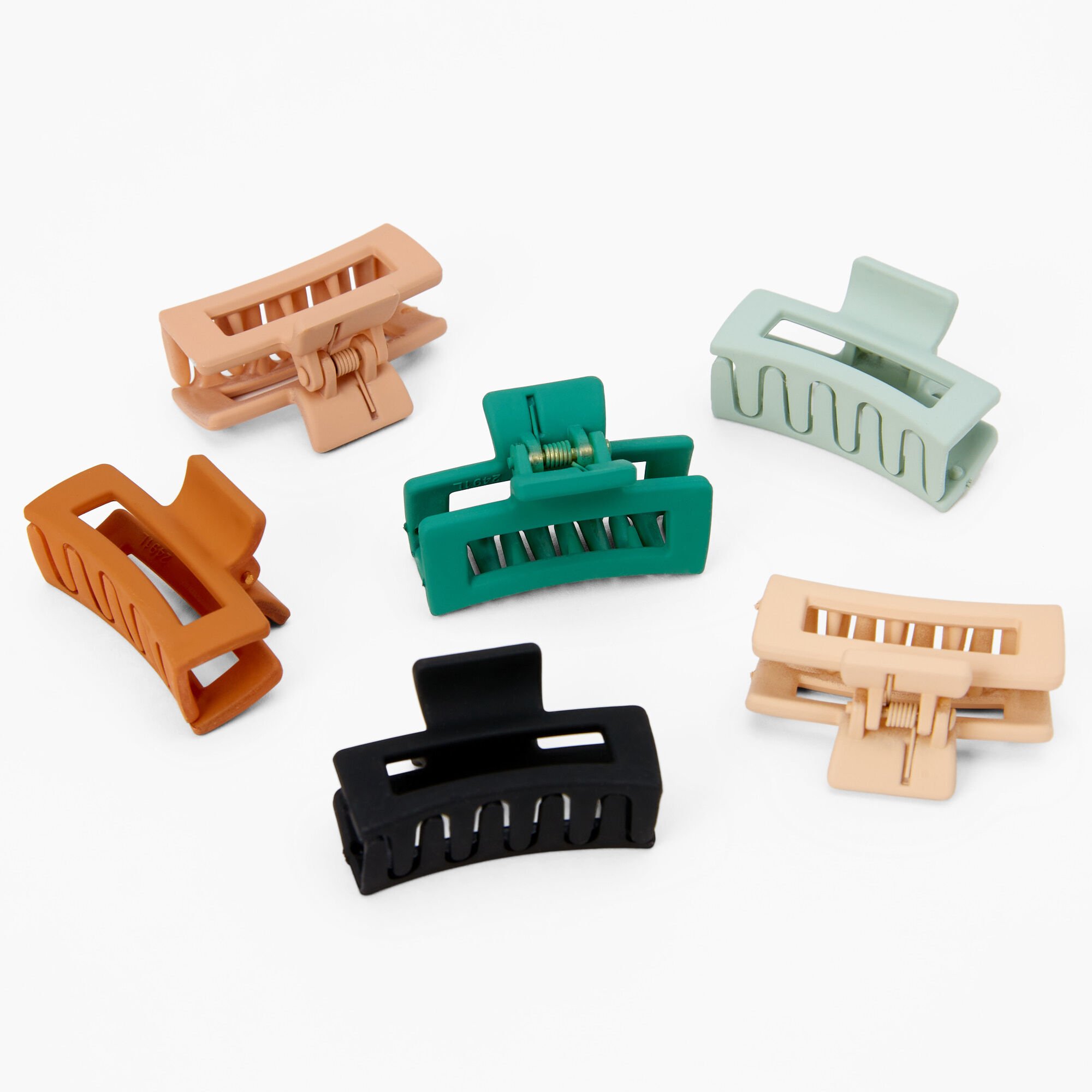 View Claires Rectangle Hair Claw 6 Pack information