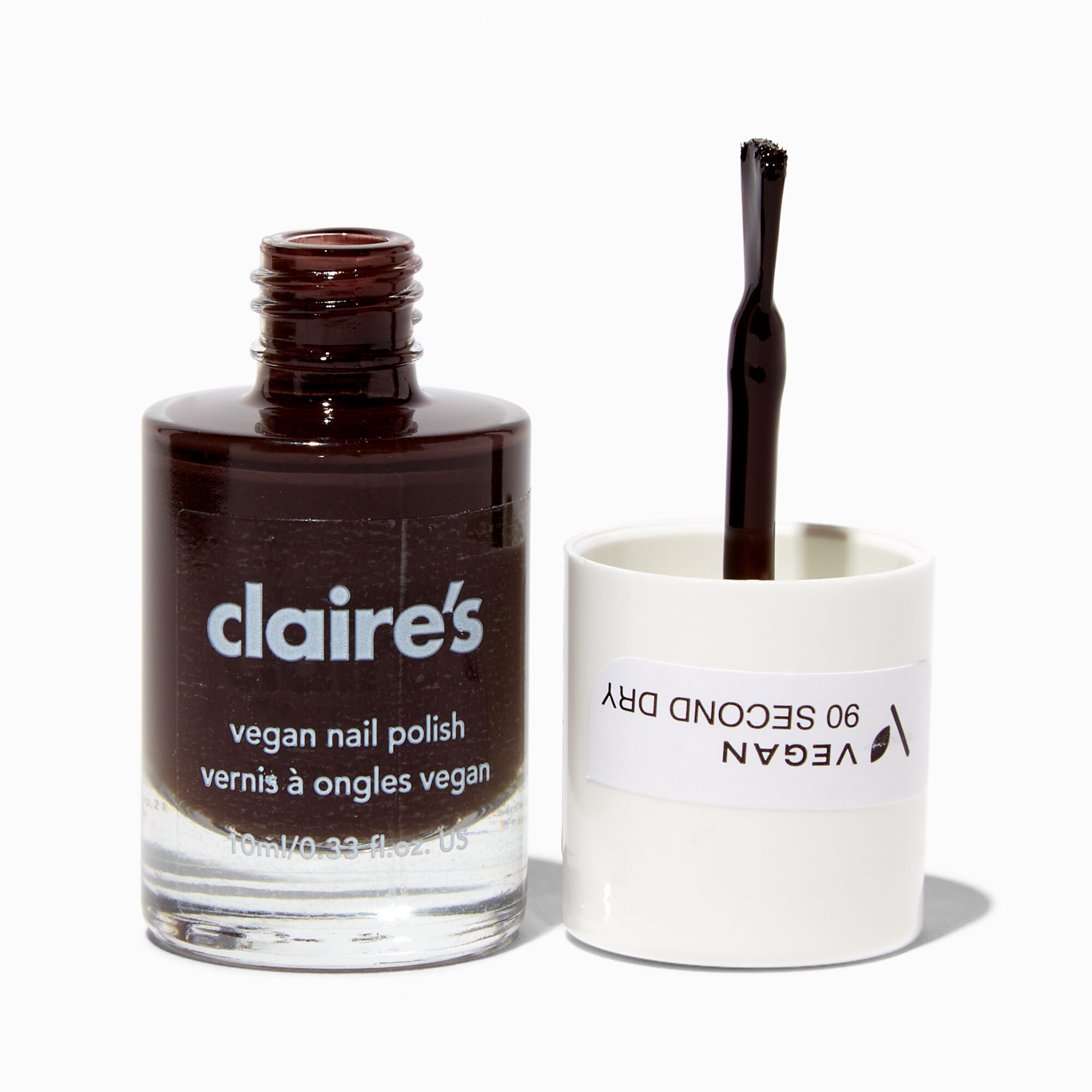 View Claires Vegan 90 Second Dry Nail Polish Lets Stay In Brown information
