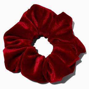 Chouchou velours rouge fonc&eacute;,