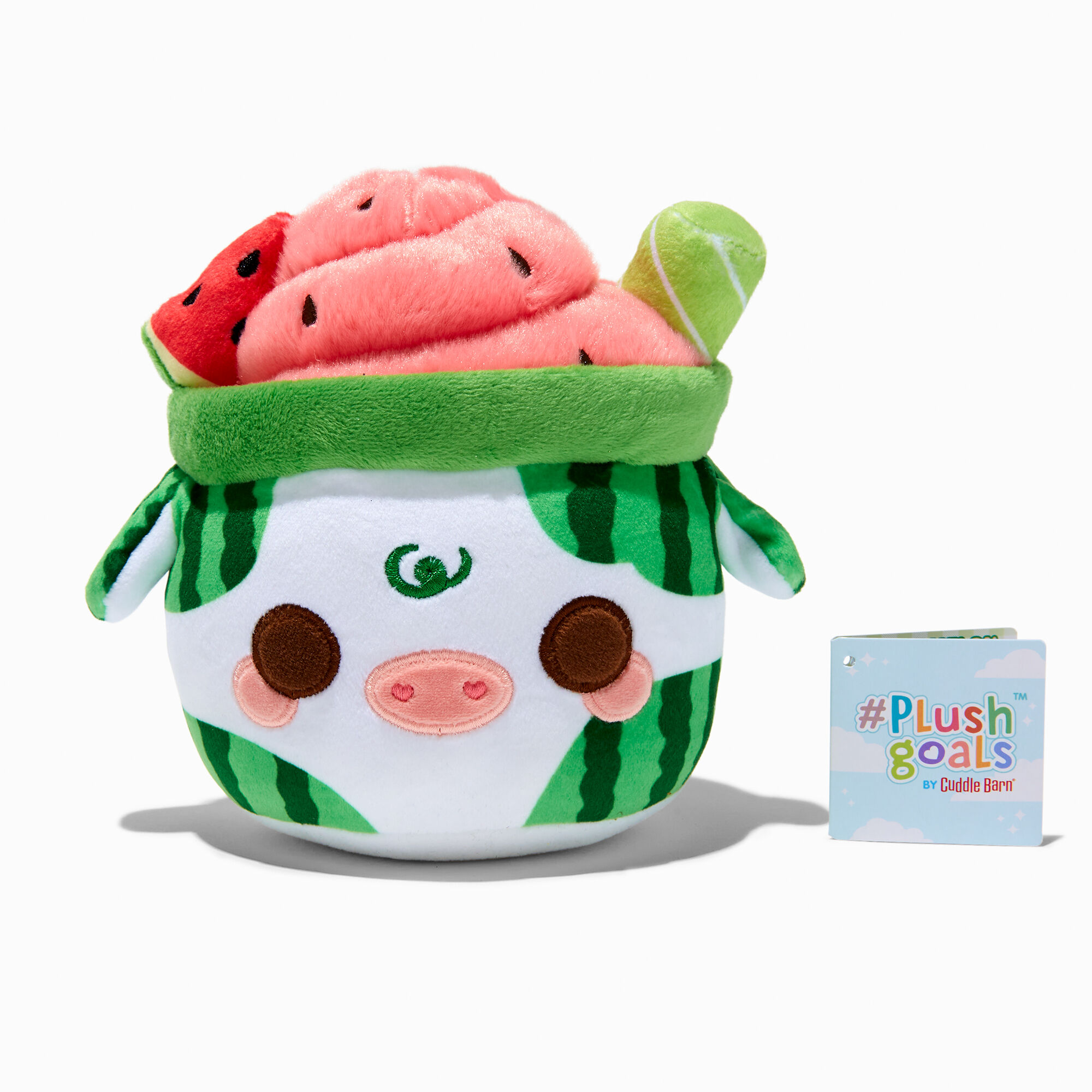 View Claires plush Goals By Cuddle Barn 7 Watermelon Mooshake Soft Toy information