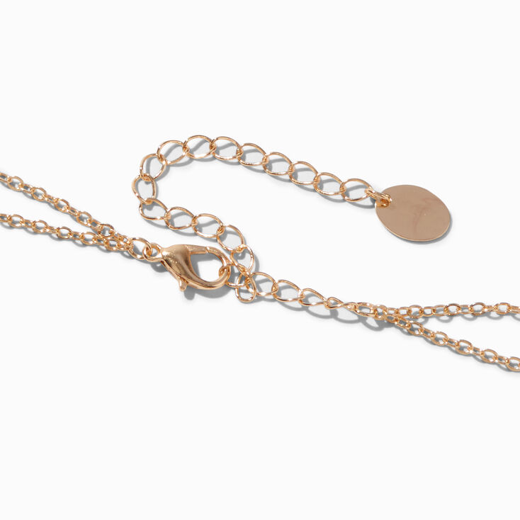 Gold-tone Mini Coin Multi-Strand Chain Necklace,