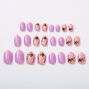 Glitter Bumble Bee Stiletto Press On Faux Nail Set - 24 Pack,