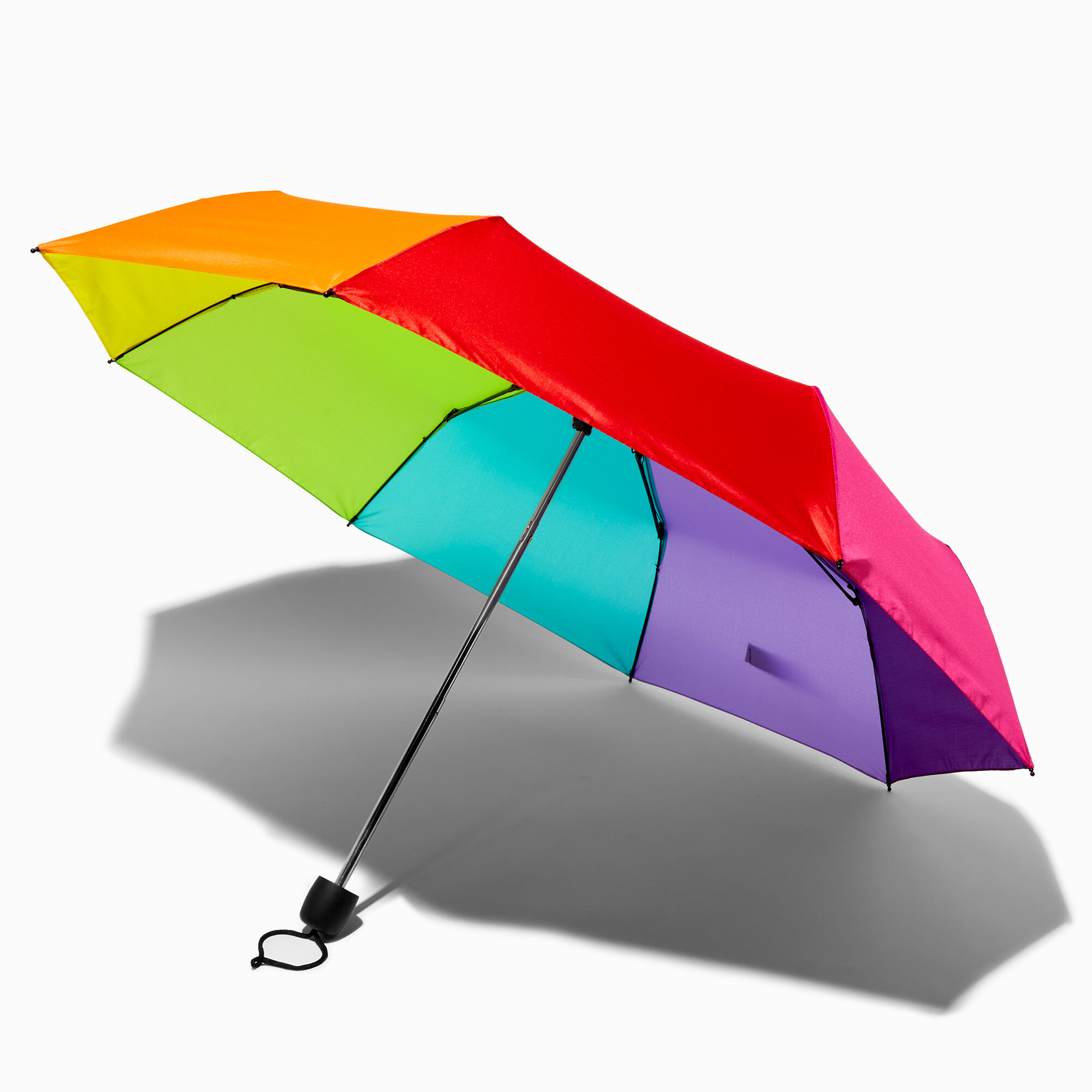 View Claires Stripe Umbrella Rainbow information
