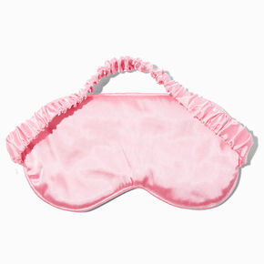 Eyelash Pale Pink Satin Sleeping Mask,