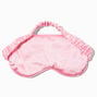 Masque de sommeil en faux satin rose p&acirc;le avec faux cils,