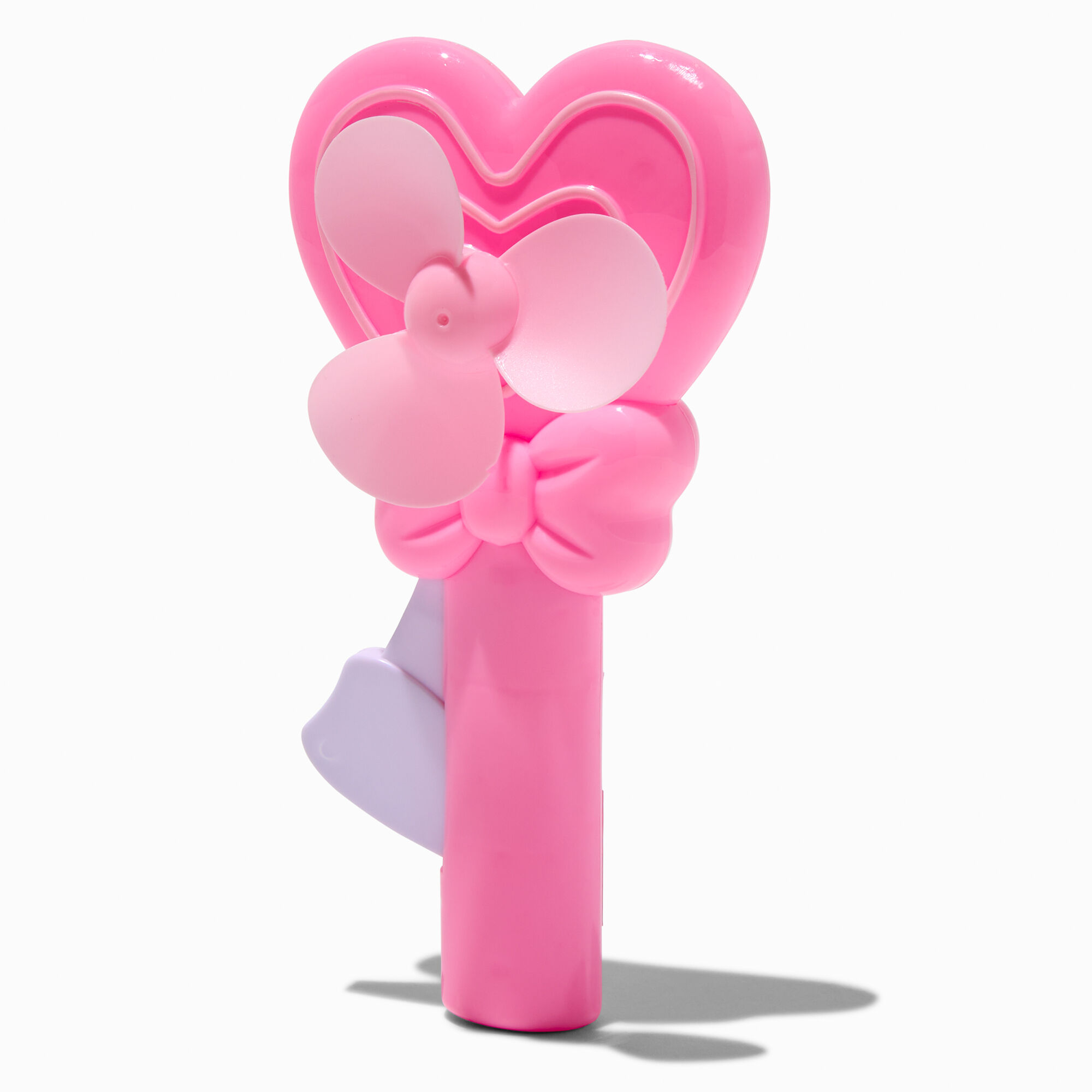 View Claires Heart Hand Crank Fan Pink information