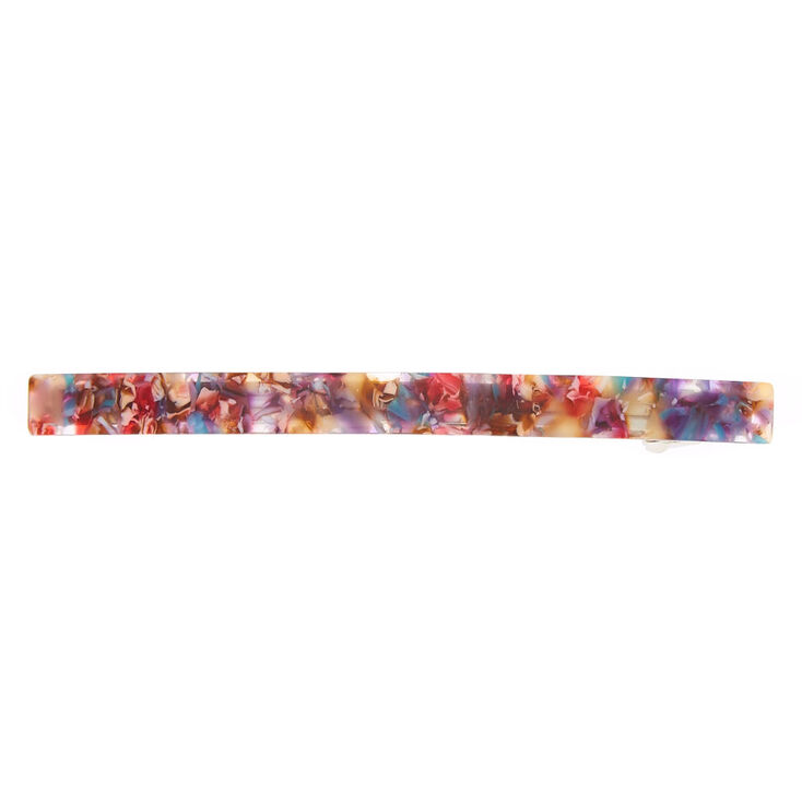 Claire's Barrette à cheveux fine en résine d'imitation motif abstrait