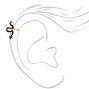 Gold Stone Snake Ear Cuff - Black,