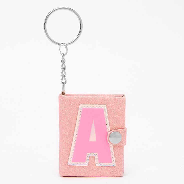 Initial Mini Journal Keychain - A,