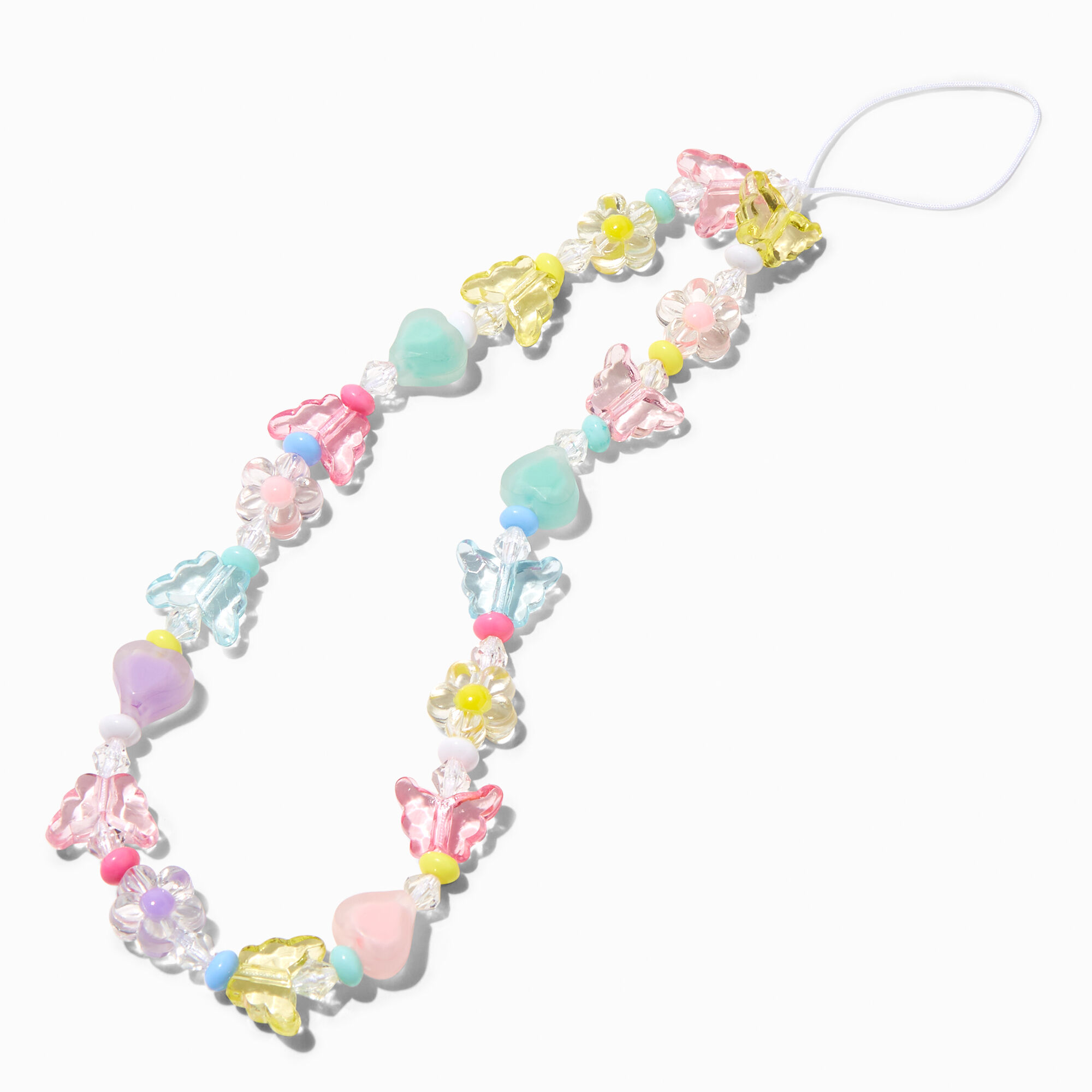View Claires Pastel Butterfly Phone Wrist Strap information