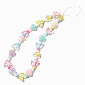 Dragonne pour portable papillon pastel,