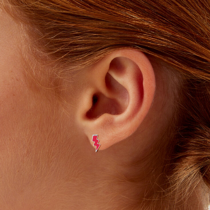 Pink Rainbow Stud Earrings - 6 Pack,