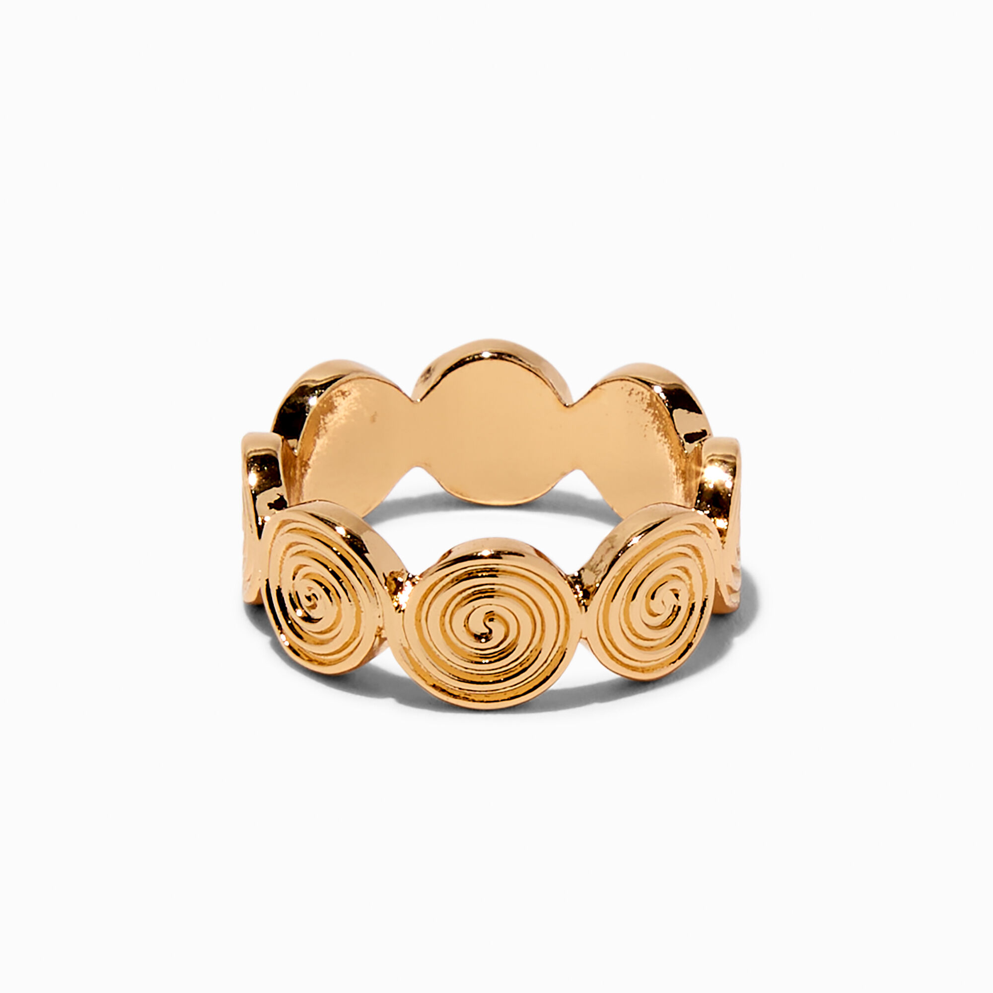 View Claires Tone Swirl Ring Gold information