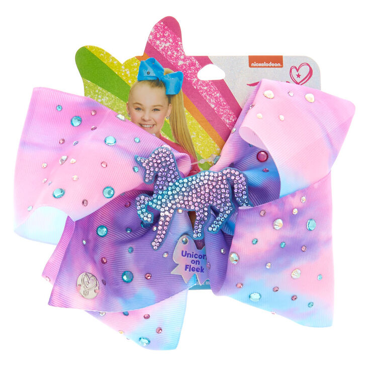 JoJo Siwa™ Large Unicorn on Fleek Signature Hair Bow - Purple | Claire's
