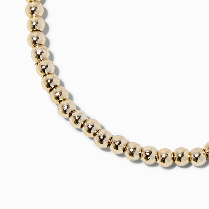 Claire&#39;s Club Gold-tone Beaded Stretch Bracelet,