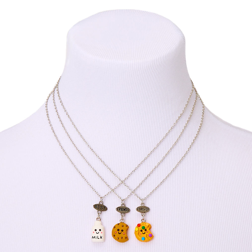 Best Friends Milk Cookies Pendant Necklaces 3 Pack