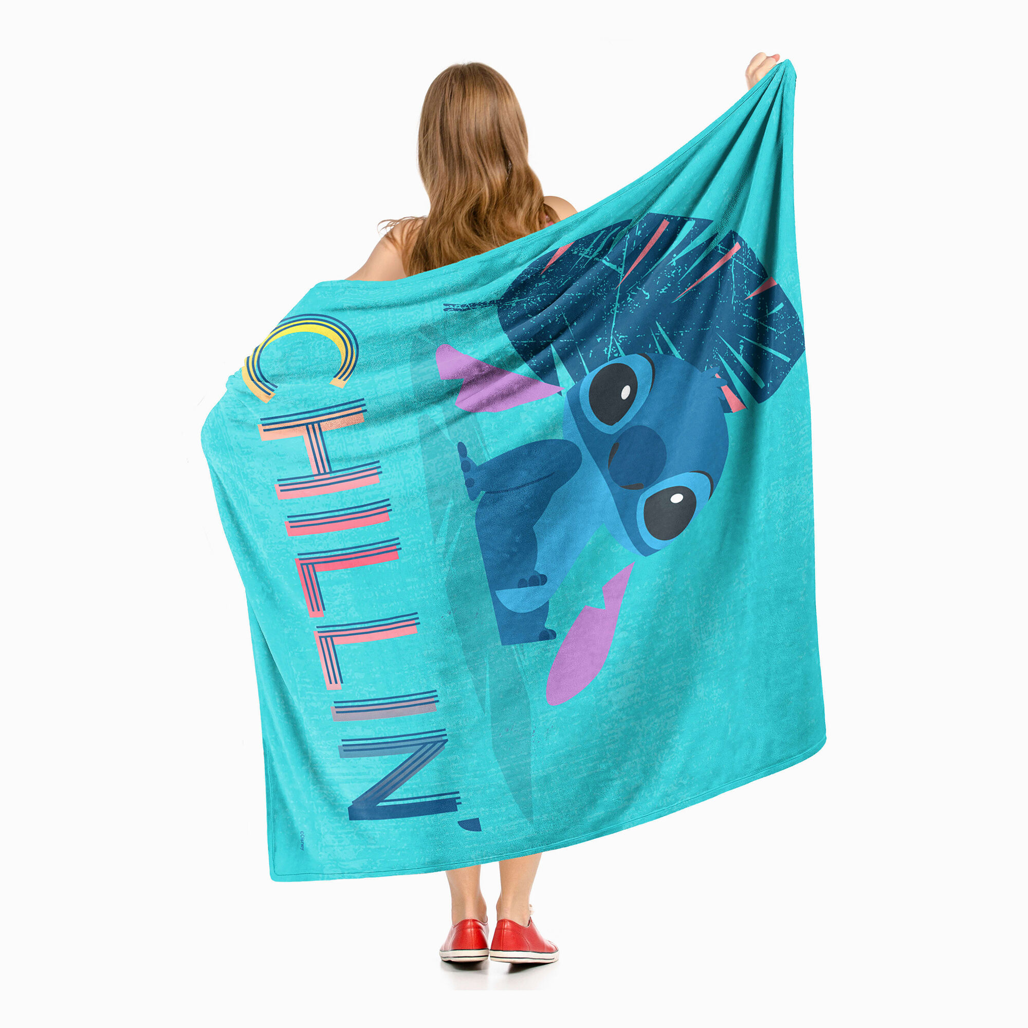 Disney Stitch Chillin' & Thrillin' Silk Touch Throw Blanket (ds)